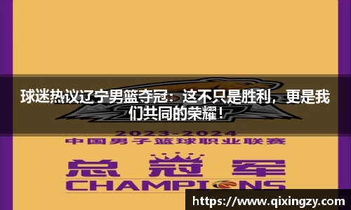 球迷热议辽宁男篮夺冠：这不只是胜利，更是我们共同的荣耀！